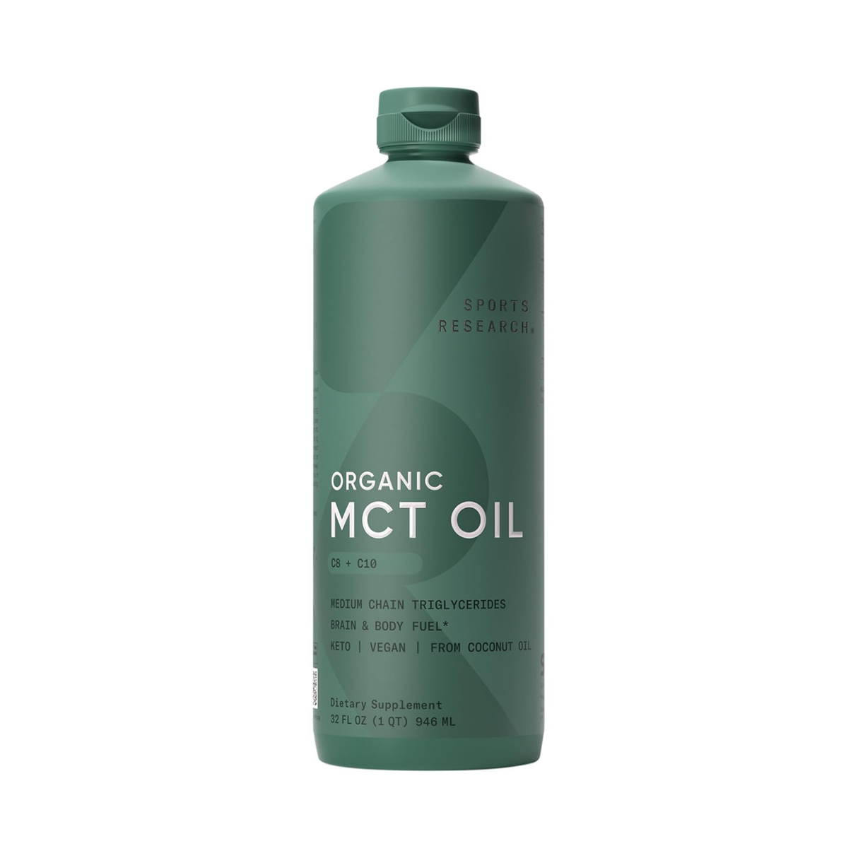 Sports Research MCT Oil from Organic Coconuts Unflavored C8, C10 946ml