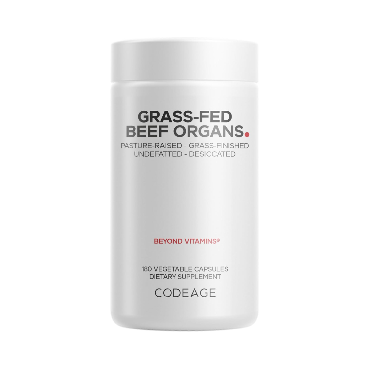 Grass Fed Beef Organs Supplement 180 Capsules