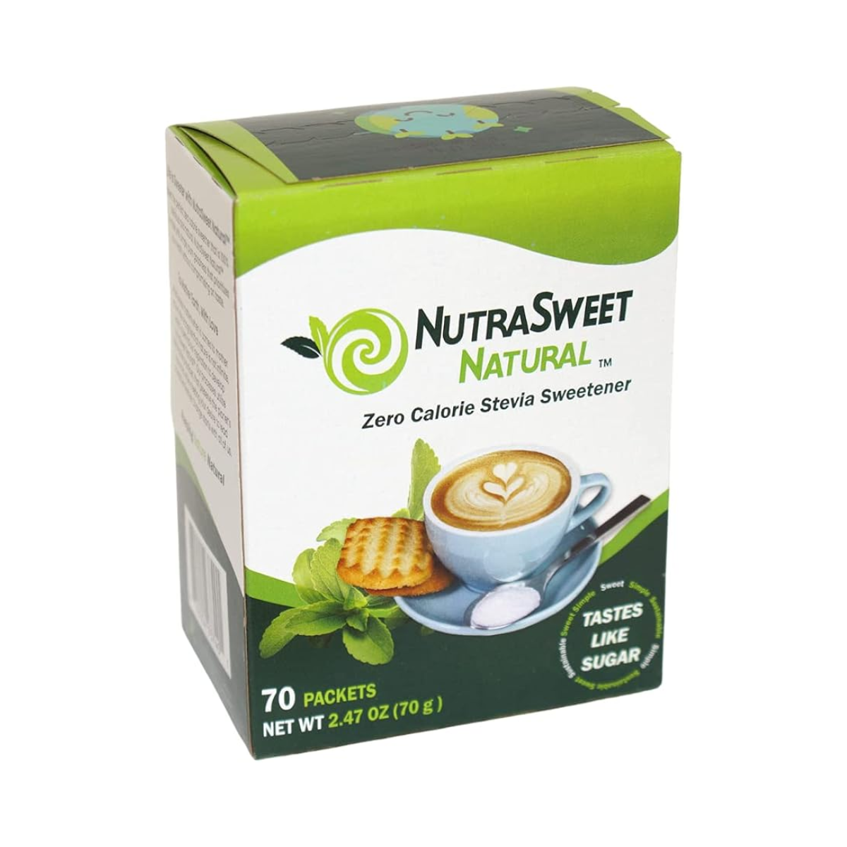 NutraSweet Natural | Zero Calorie Stevia Sweetener 70 count packets