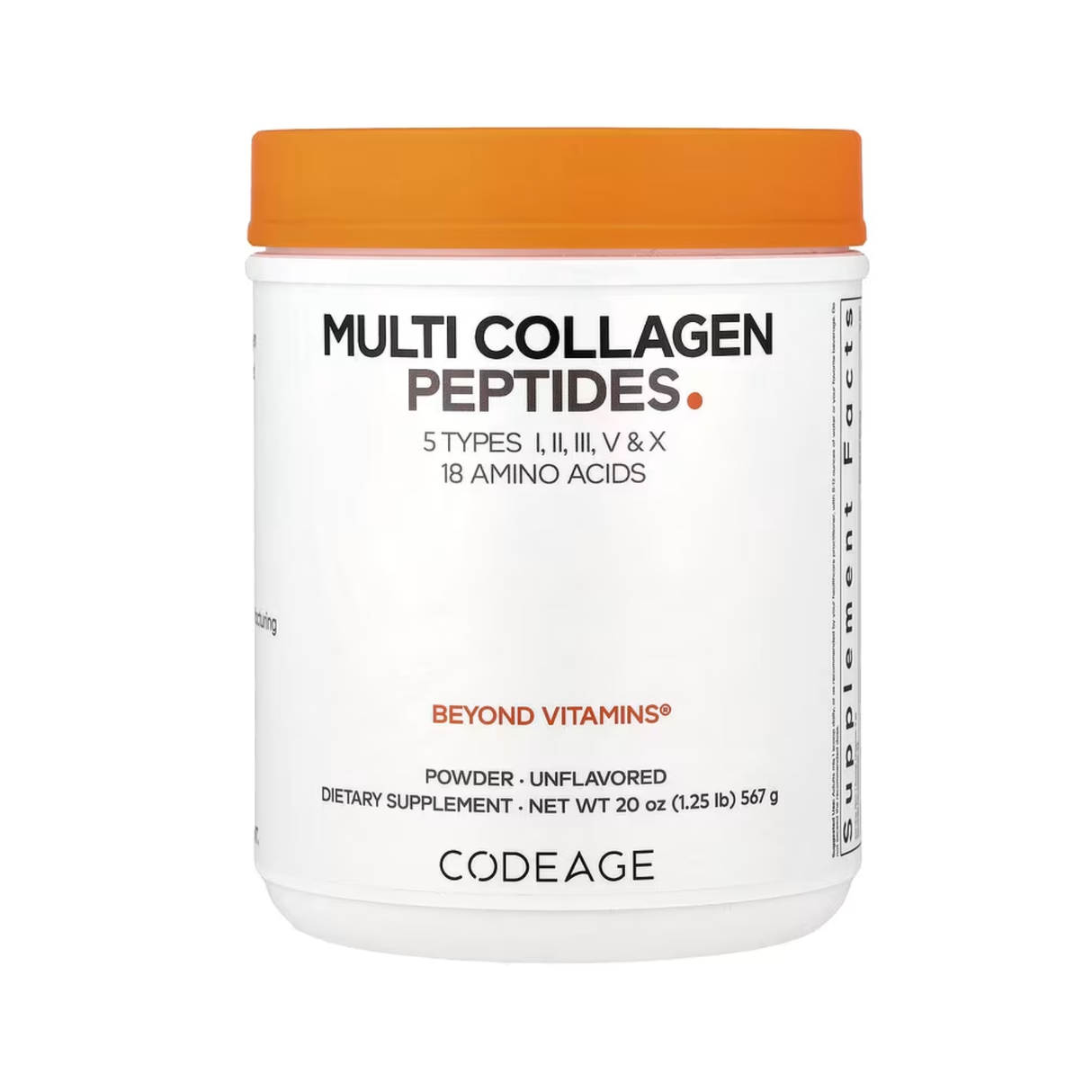 Codeage Multi Collagen Peptides Powder Unflavored 567 g