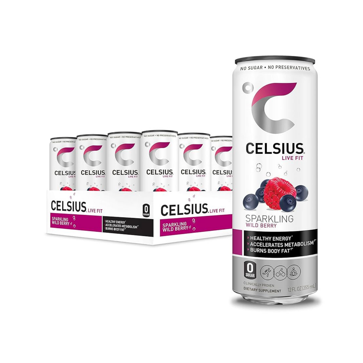 Celsius Rtd Sparkling Pre Workout Thermogenic Energy Drink 355ml Box of 12