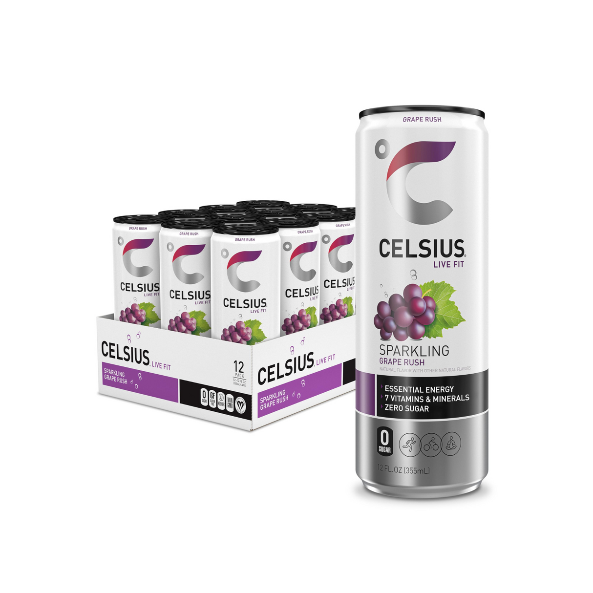 Celsius Rtd Sparkling Pre Workout Thermogenic Energy Drink 355ml Box of 12