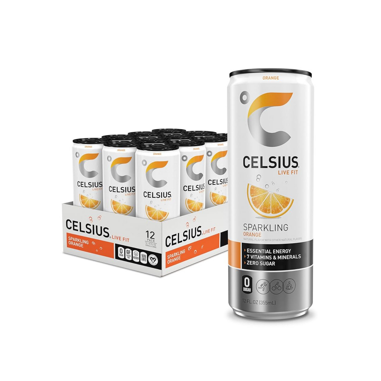 Celsius Rtd Sparkling Pre Workout Thermogenic Energy Drink 355ml Box of 12