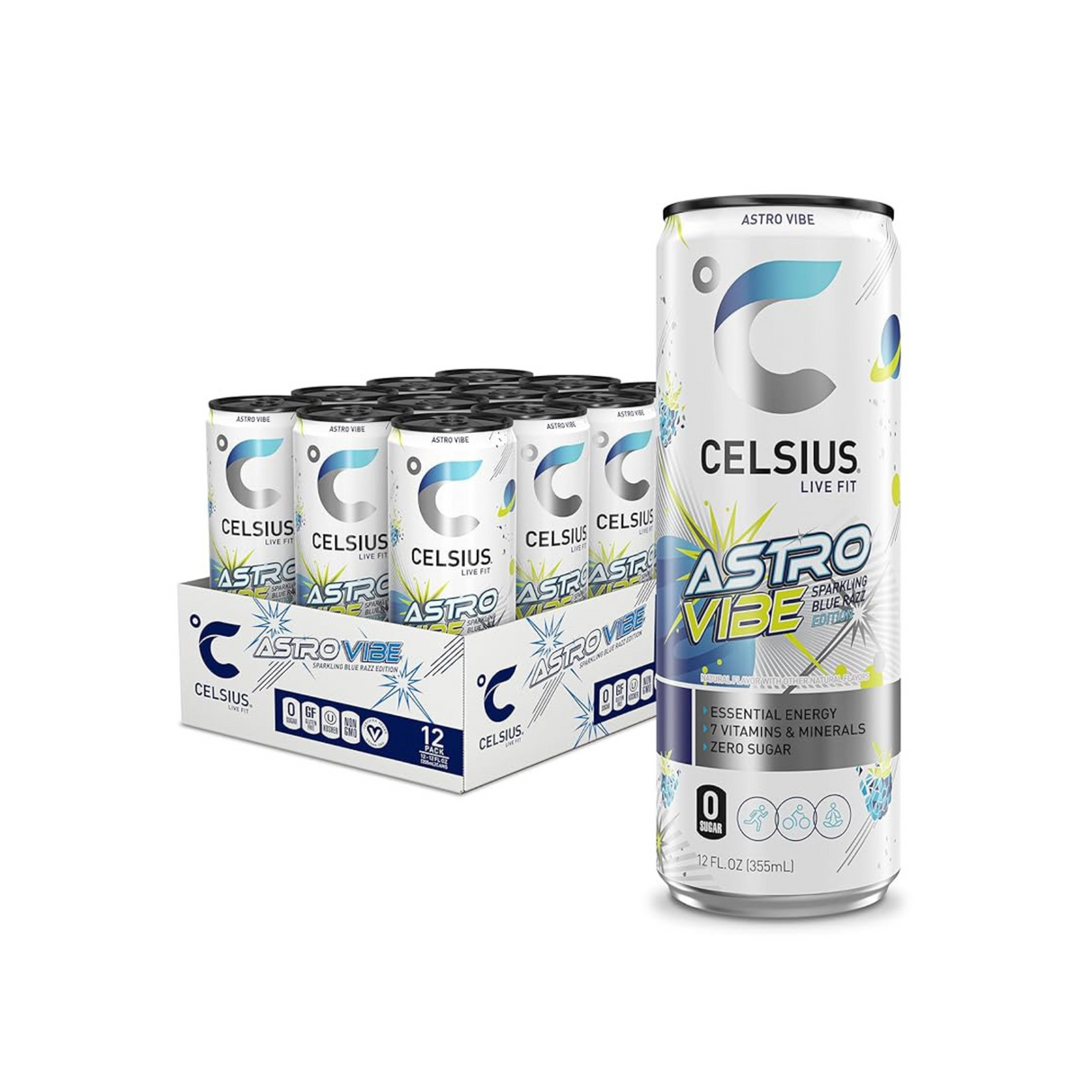 Celsius Rtd Sparkling Pre Workout Thermogenic Energy Drink 355ml Box of 12
