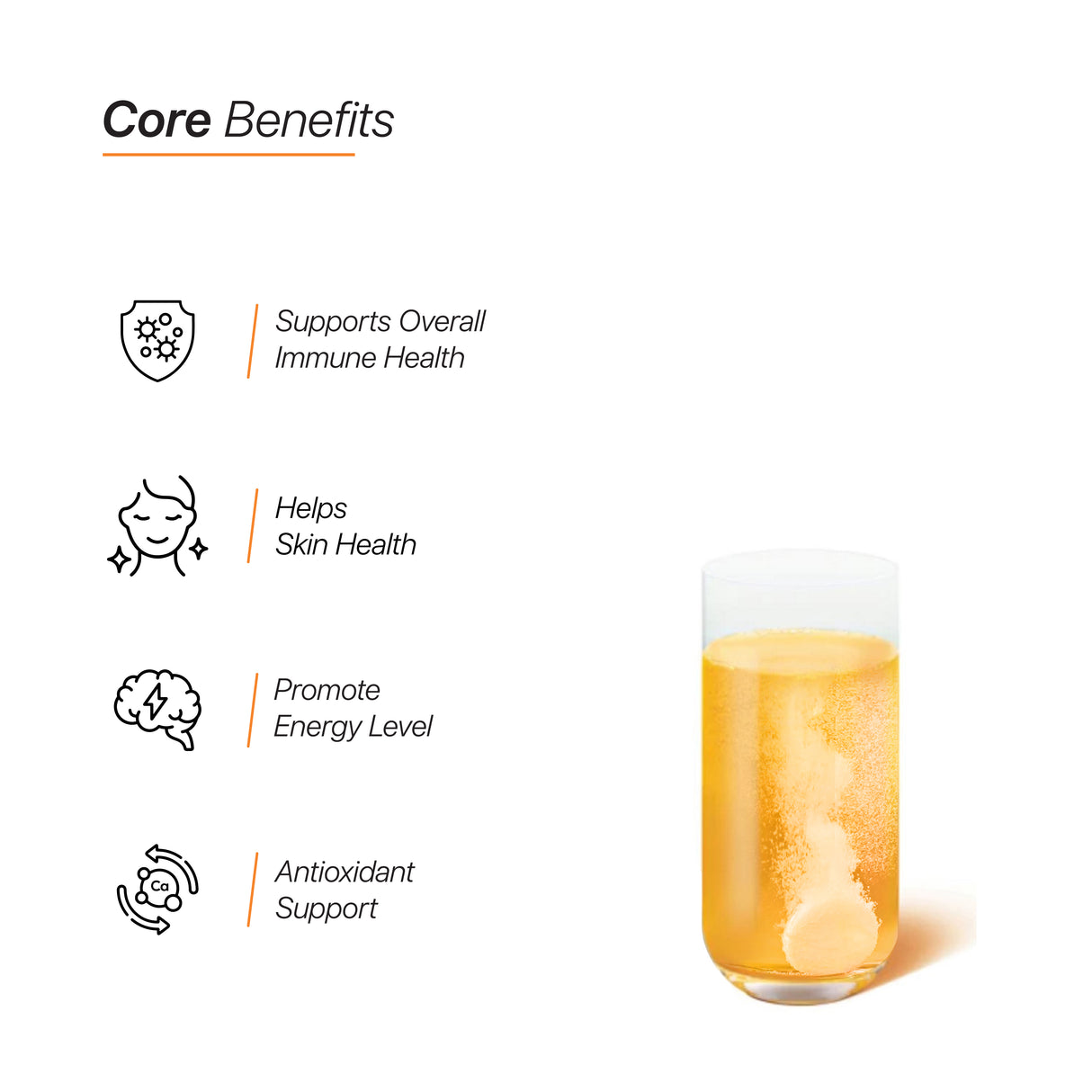 HC Nutrition Vitamin C 1000mg with zinc 50mg 20 Effervescent Tablets