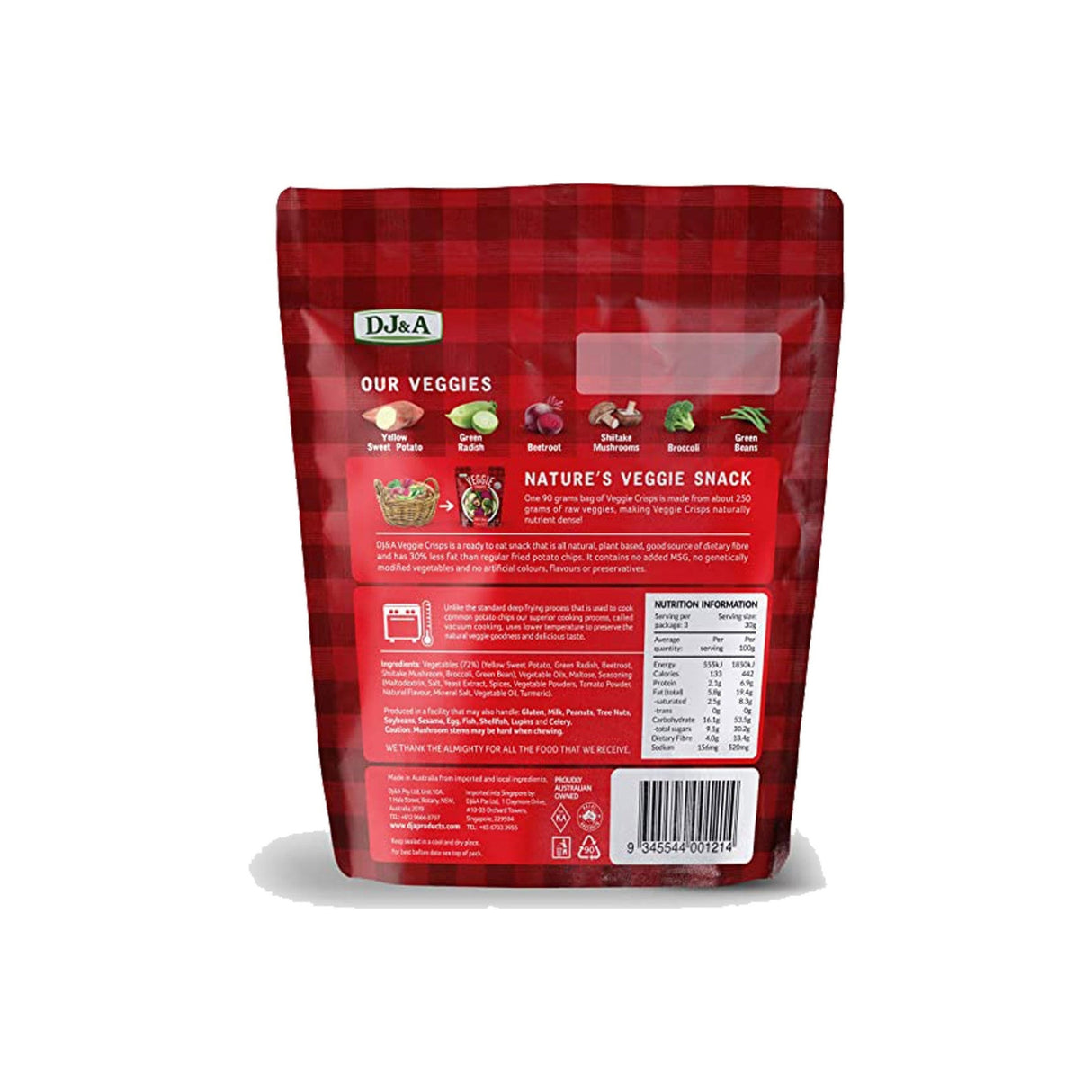DJ&A Hot & Spicy Veggie Crisp Mix 90g