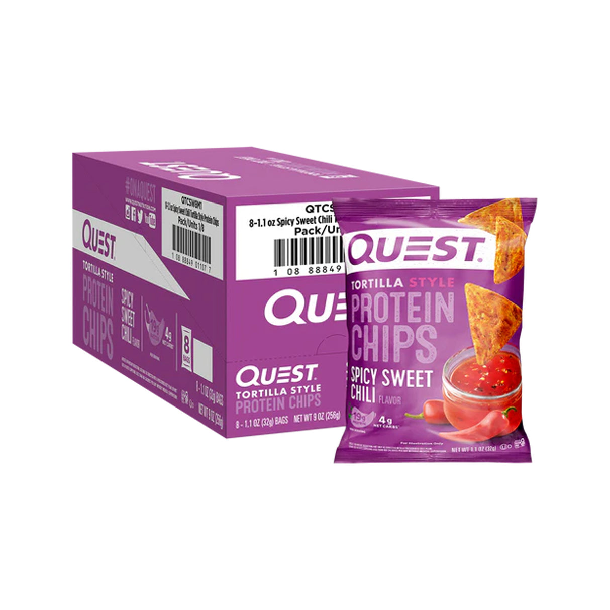 QUEST SPICY SWEET CHILI TORTILLA STYLE PROTEIN CHIPS