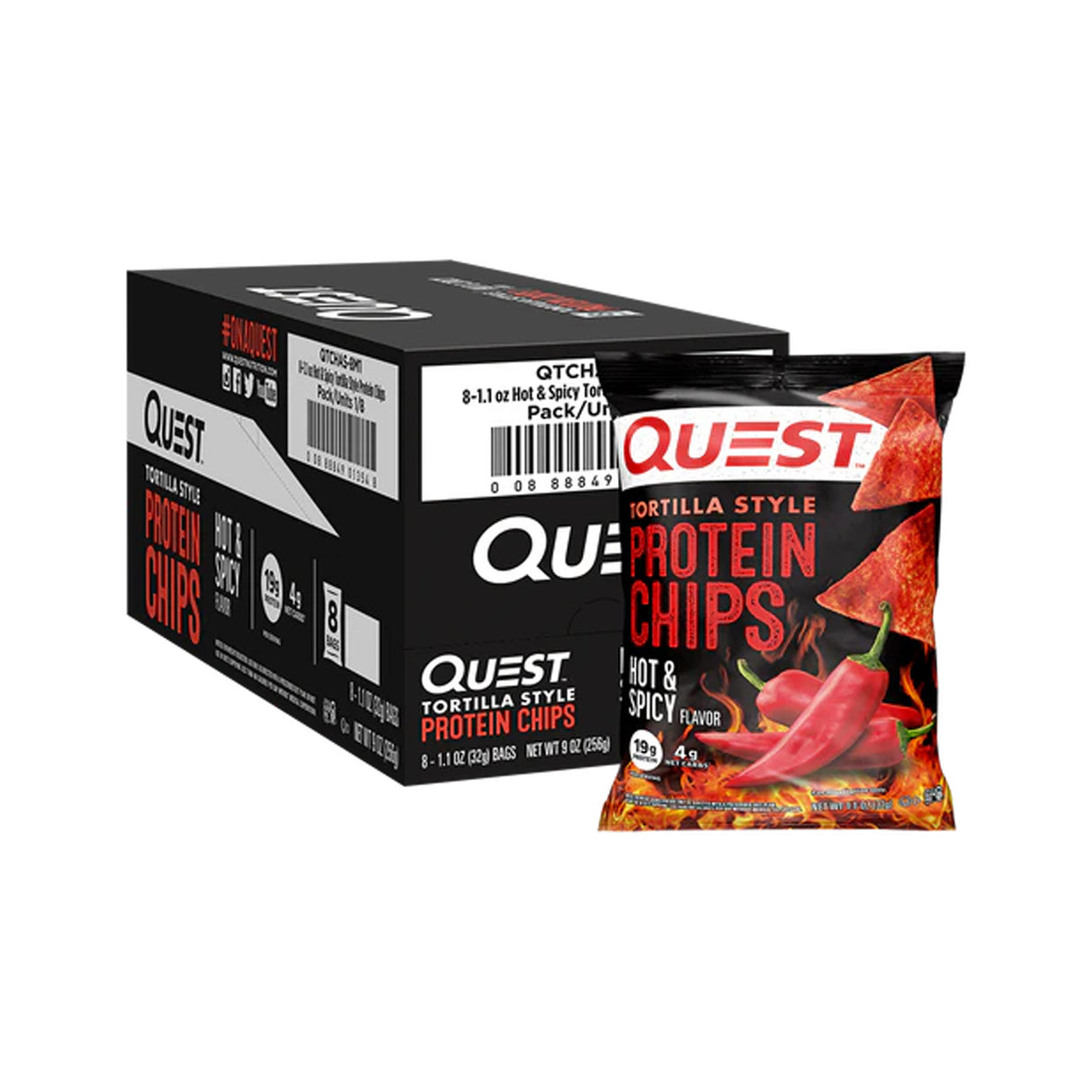 QUEST HOT & SPICY TORTILLA STYLE PROTEIN CHIPS