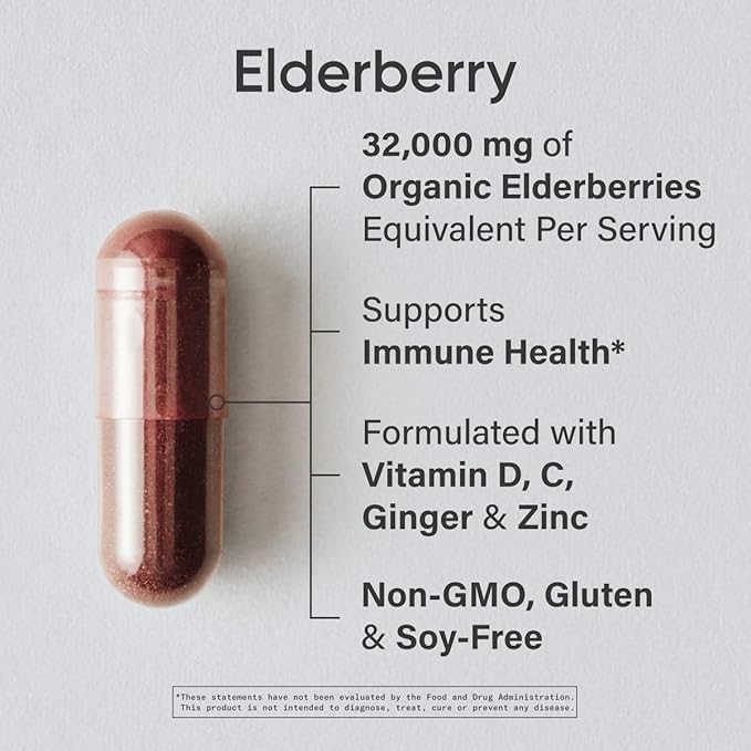 Sports Research Elderberry Zinc & D3 60 Veg Capsules