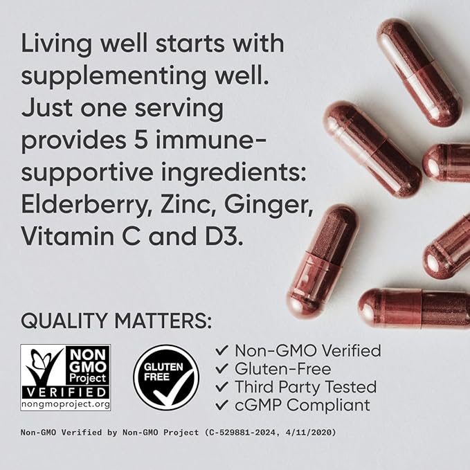 Sports Research Elderberry Zinc & D3 60 Veg Capsules