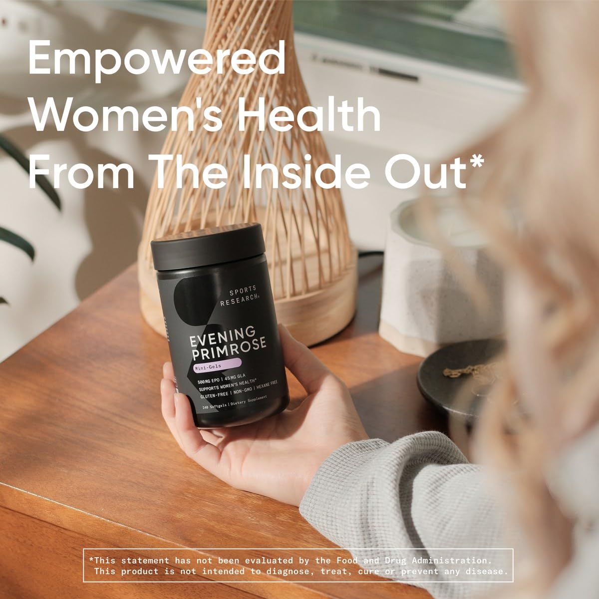 Sports Research Evening Primrose Unflavored 1300mg 120 Softgels