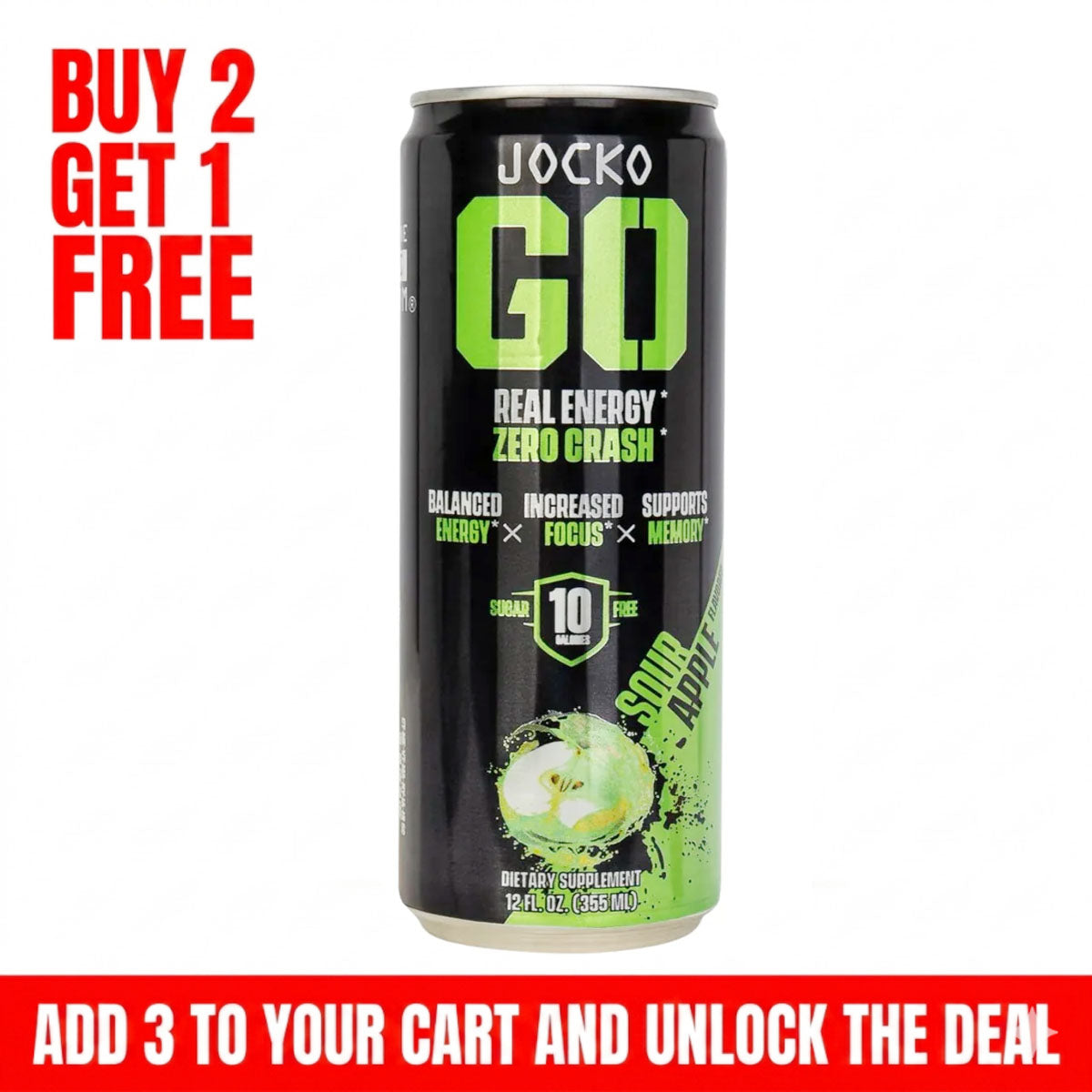 Jocko GO Energy Drink Energy Boost 355ml