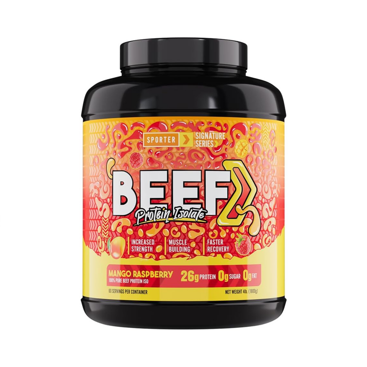 Sporter Beef Protein Isolate Mango Raspberry 4 lb
