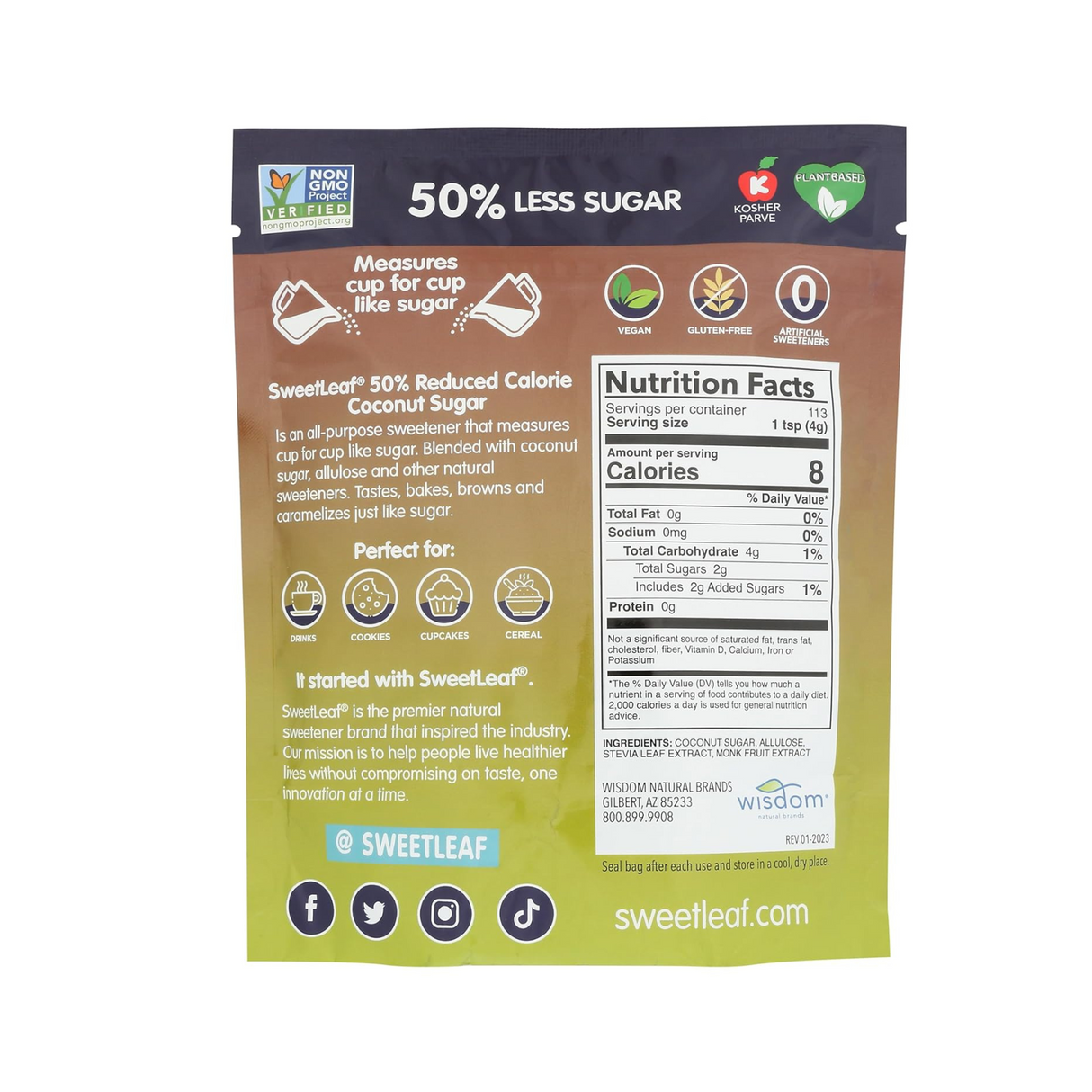 Sweet Leaf Coconut All Purpose Natural Sweetener 16 oz