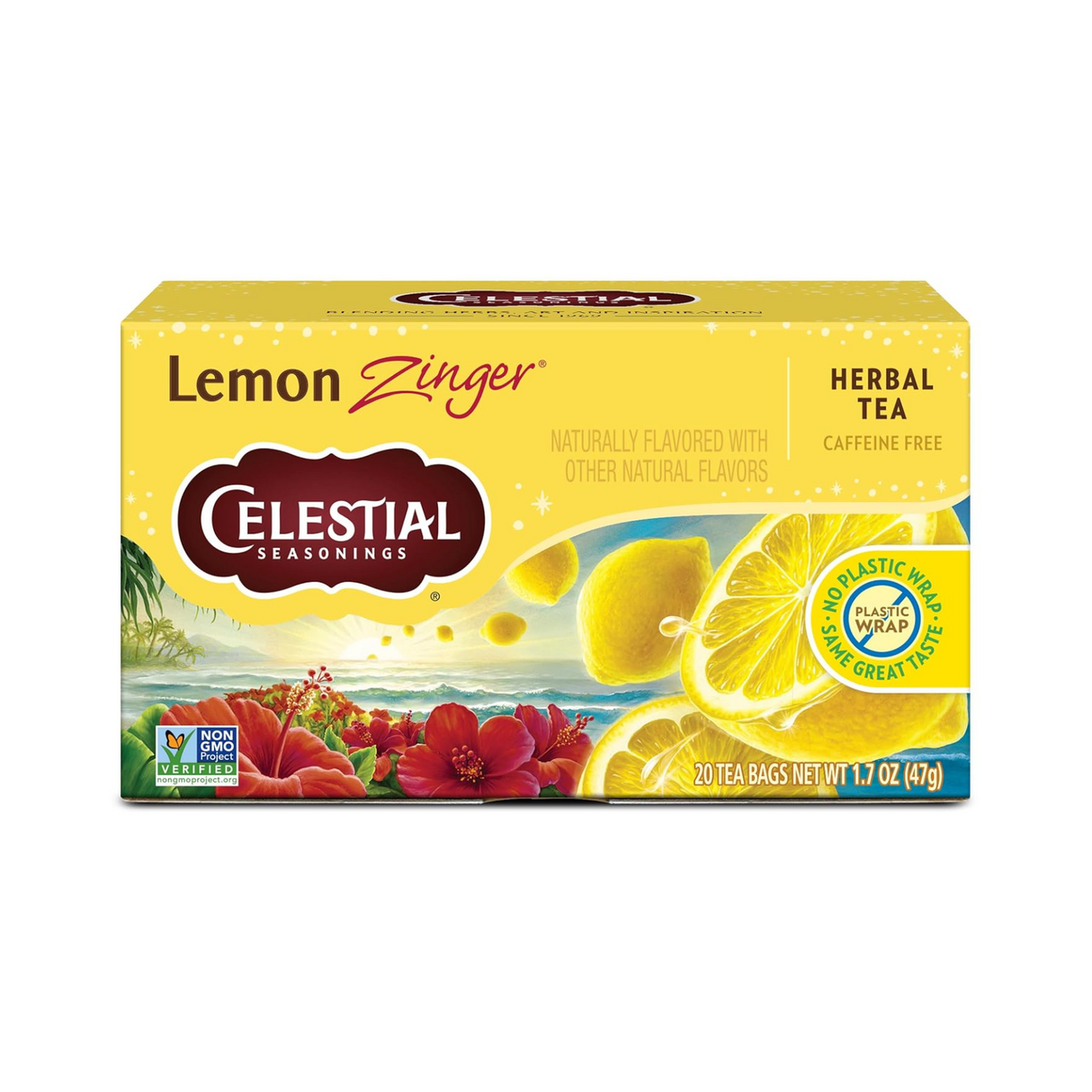 Celestial Seasonings Lemon Zinger Herbal Tea 20 Tea Bags