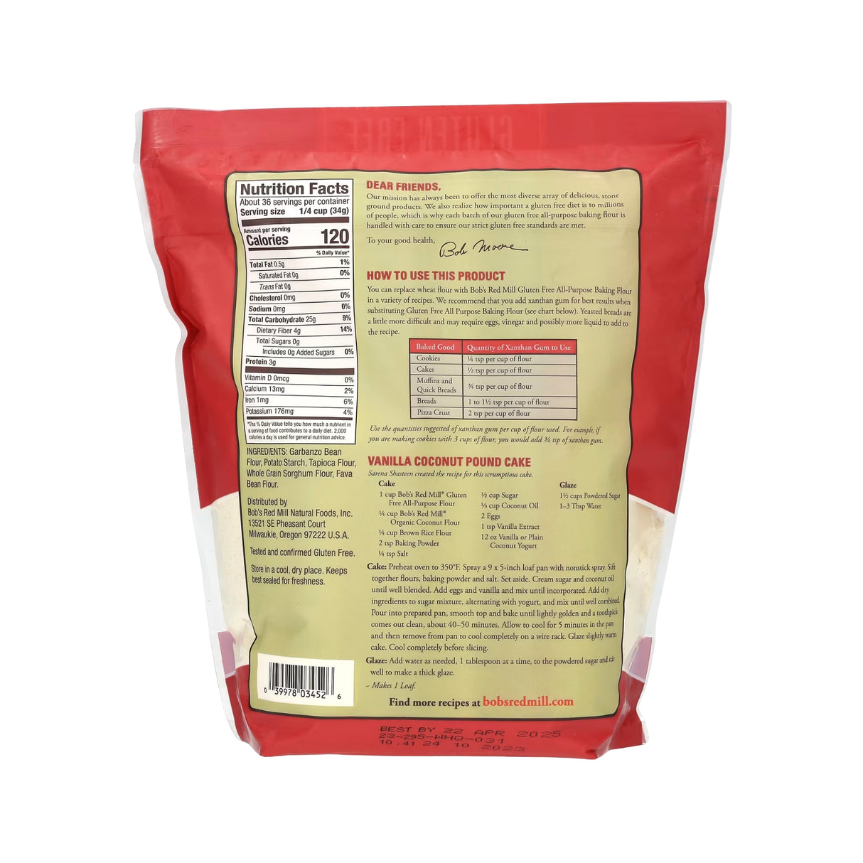 Bob’s Red Mill Gluten-Free All-Purpose Baking Flour 1.24kg