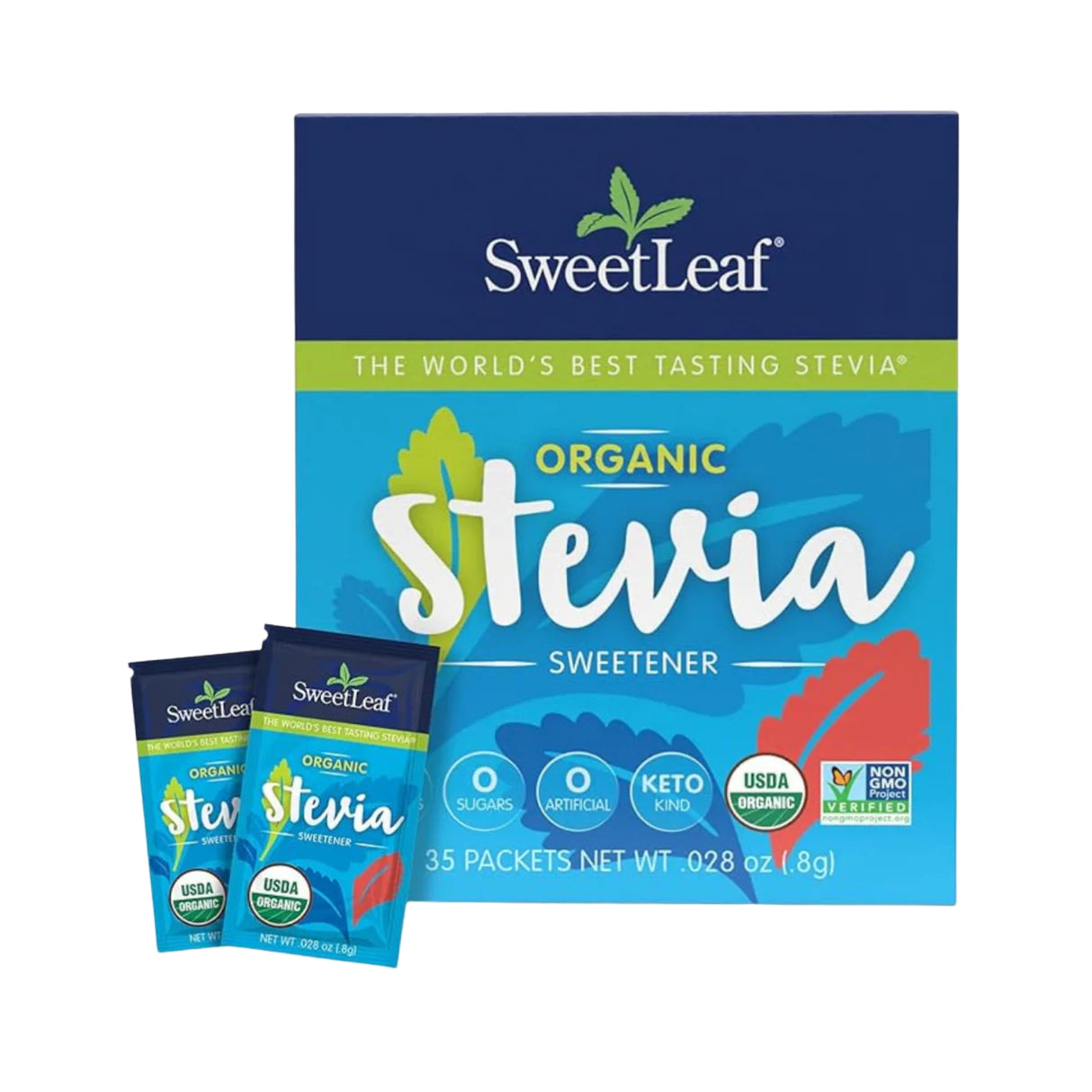Sweet Leaf Natural Organic Stevia Sweetener 35 Count