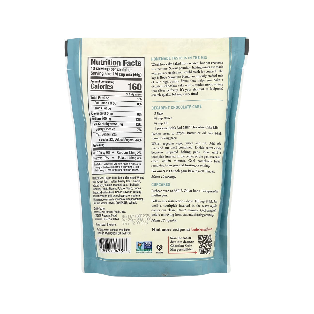 Bob's Red Mill Decadent Chocolate Cake Mix 440g