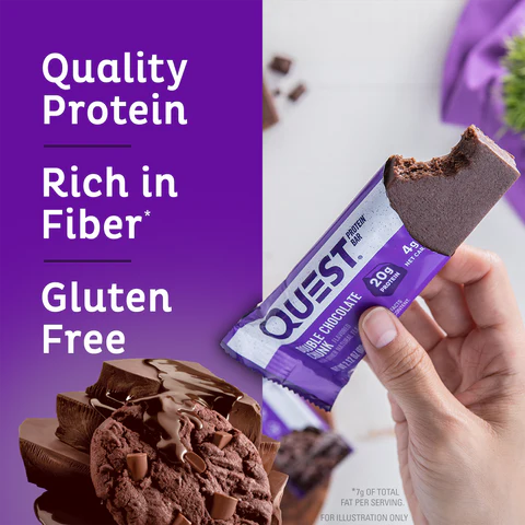 QUEST DOUBLE CHOCOLATE CHUNK PROTEIN BARS - Klouds