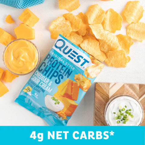 QUEST CHEDDAR & SOUR CREAM ORIGINAL STYLE PROTEIN CHIPS - Klouds
