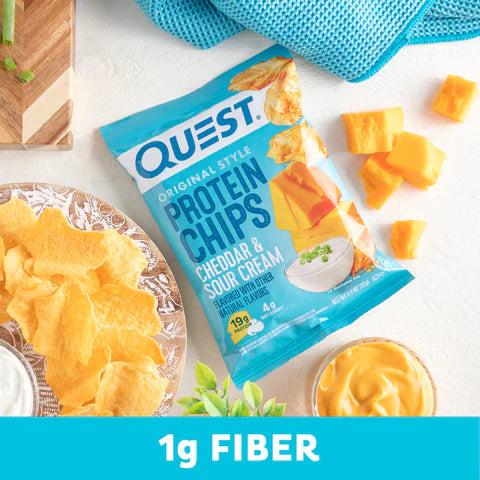 QUEST CHEDDAR & SOUR CREAM ORIGINAL STYLE PROTEIN CHIPS - Klouds