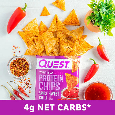 QUEST SPICY SWEET CHILI TORTILLA STYLE PROTEIN CHIPS