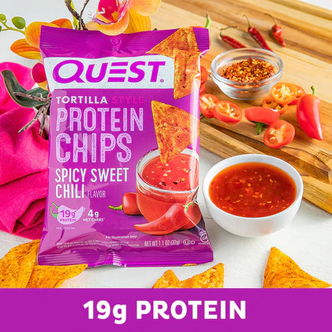QUEST SPICY SWEET CHILI TORTILLA STYLE PROTEIN CHIPS