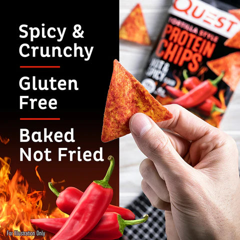 QUEST HOT & SPICY TORTILLA STYLE PROTEIN CHIPS