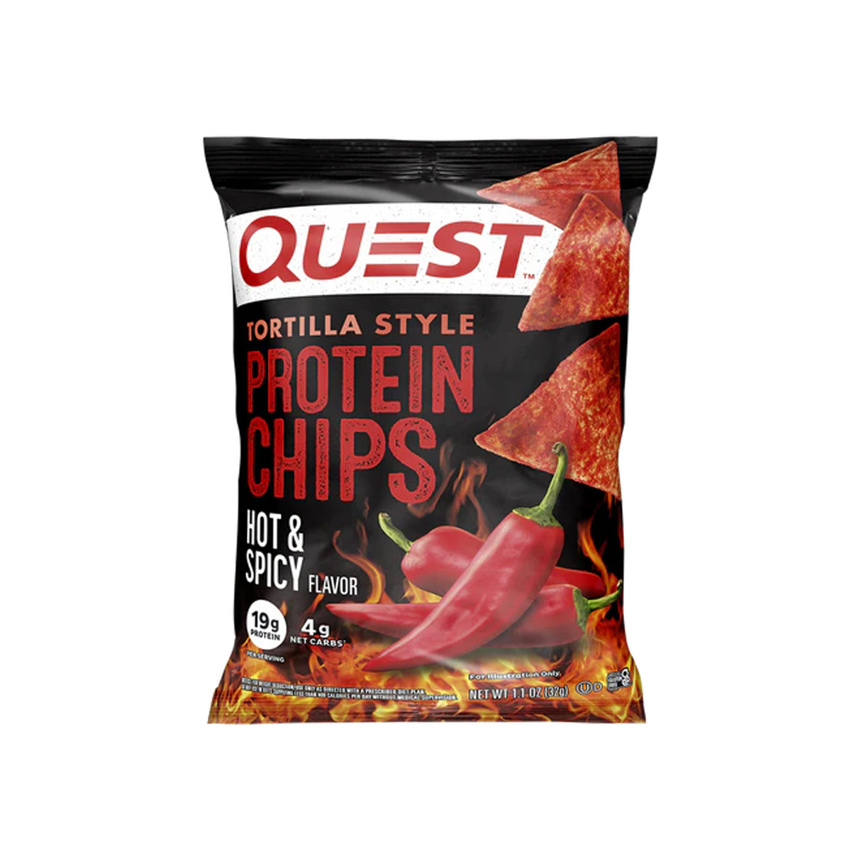 QUEST HOT & SPICY TORTILLA STYLE PROTEIN CHIPS
