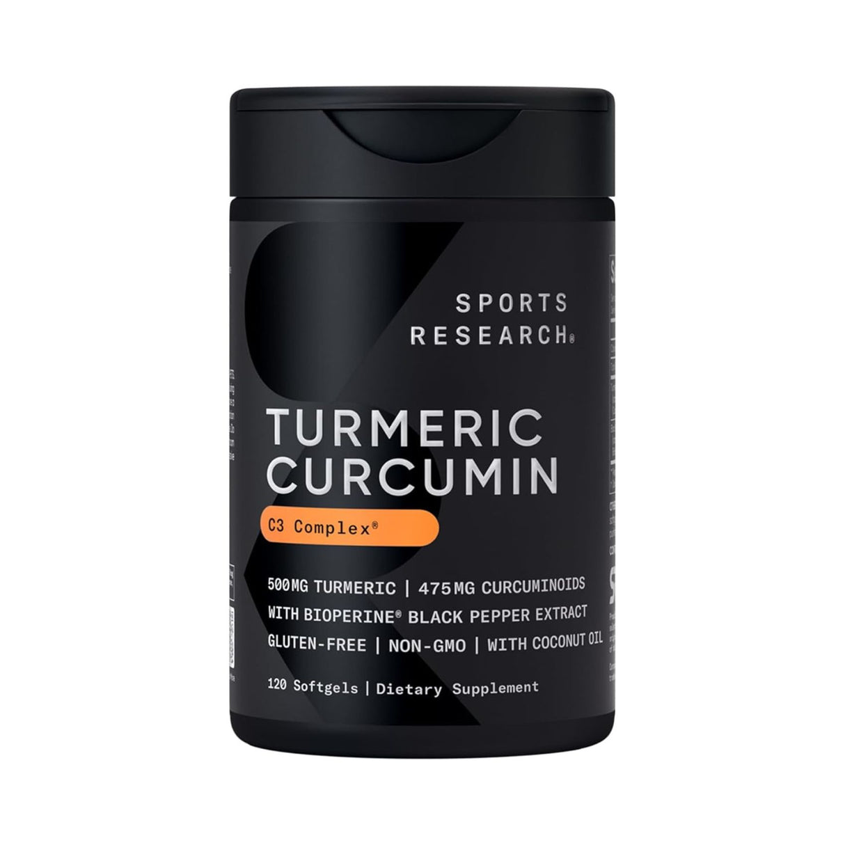 Sports Research Turmeric Curcumin C3 Complex 500mg 120 Softgels