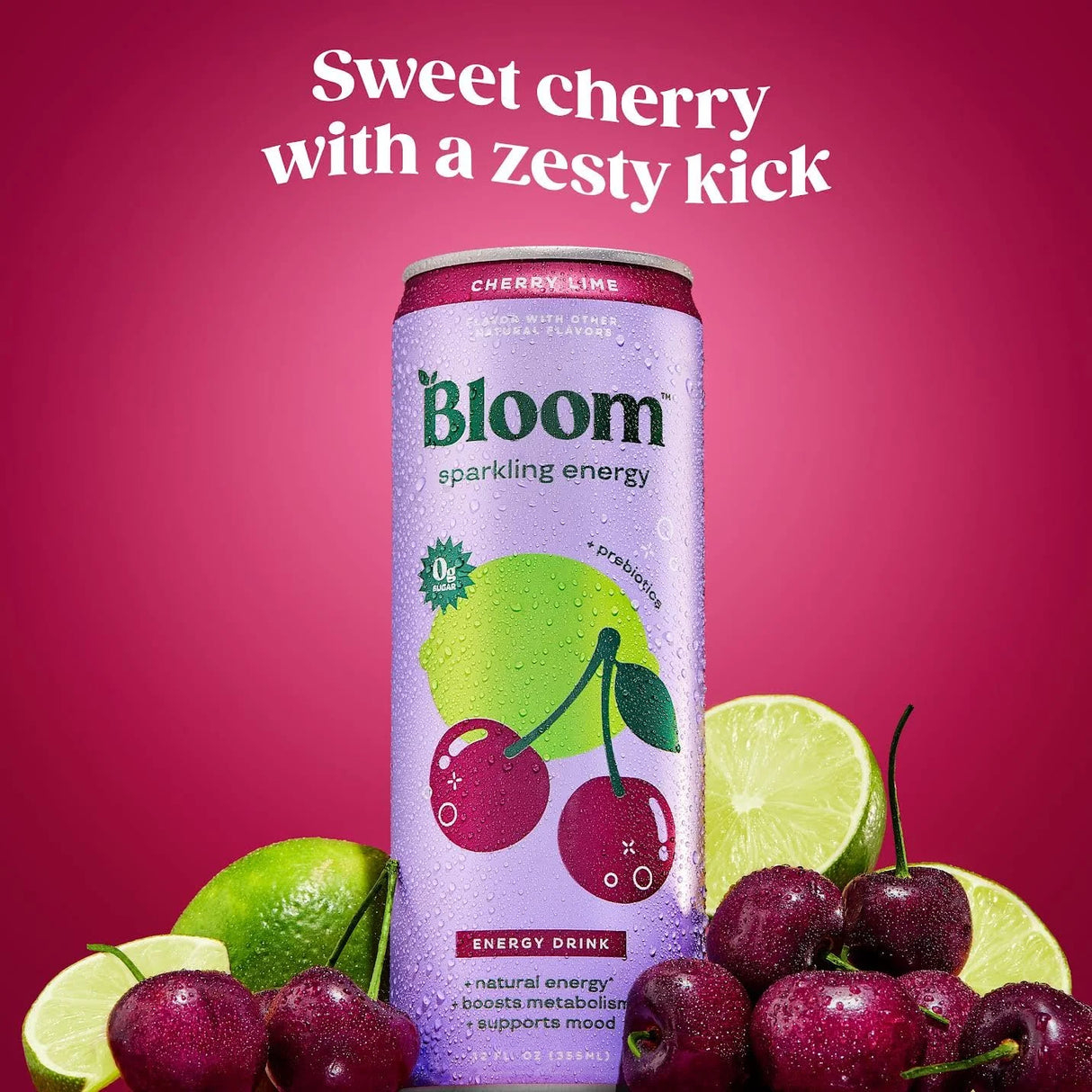 Bloom Nutrition Sparkling Energy Drink 355ml Box of 12