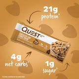 QUEST CHOCOLATE CHIP COOKIE DOUGH PROTEIN BARS
