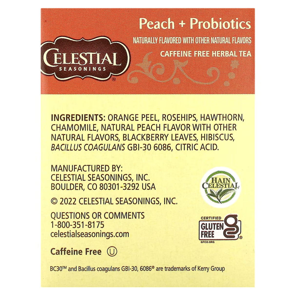 Celestial Seasonings Probiotic Tea 16 Tea Bags