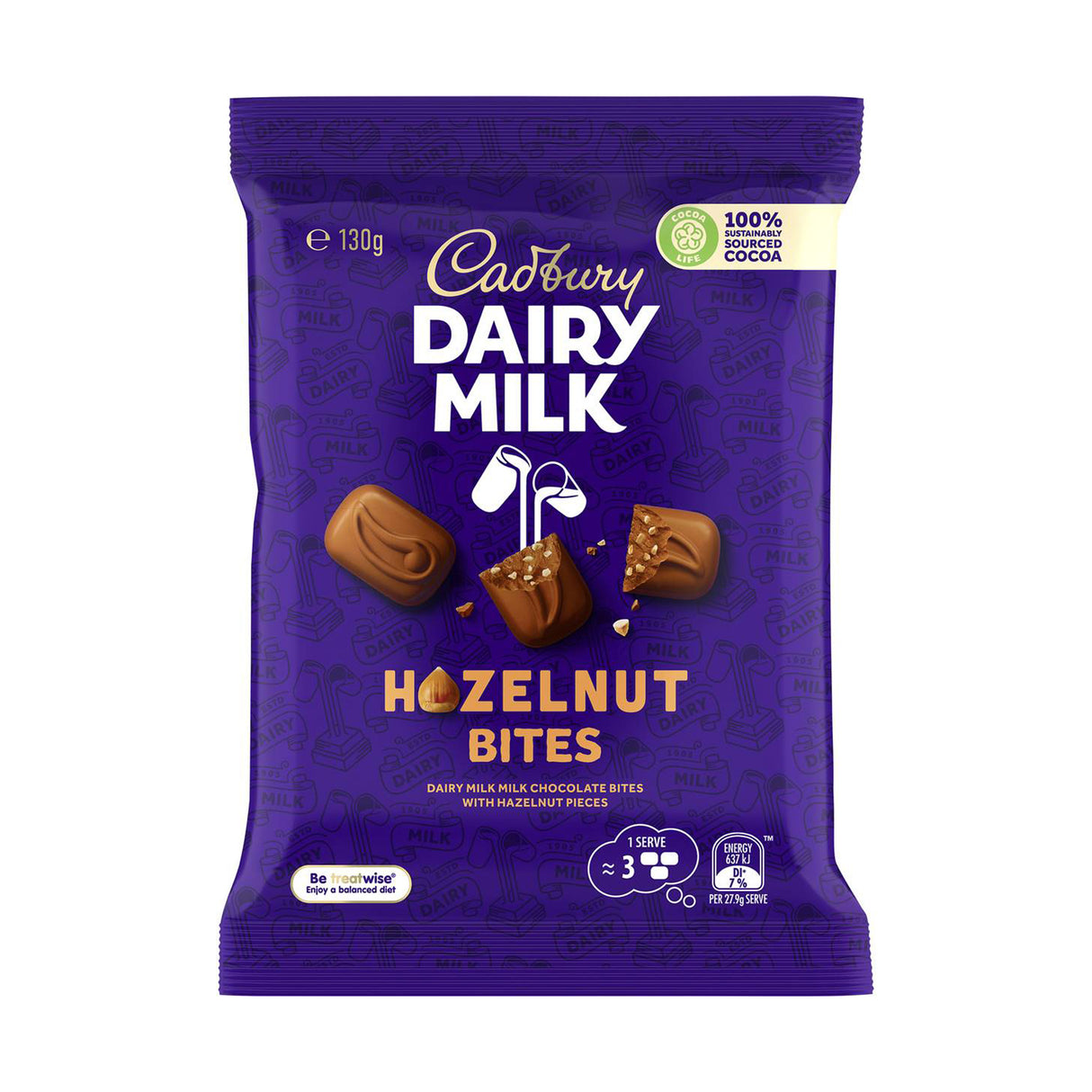 Cadbury Dairy Milk Hazelnut Chocolate Bites 130g