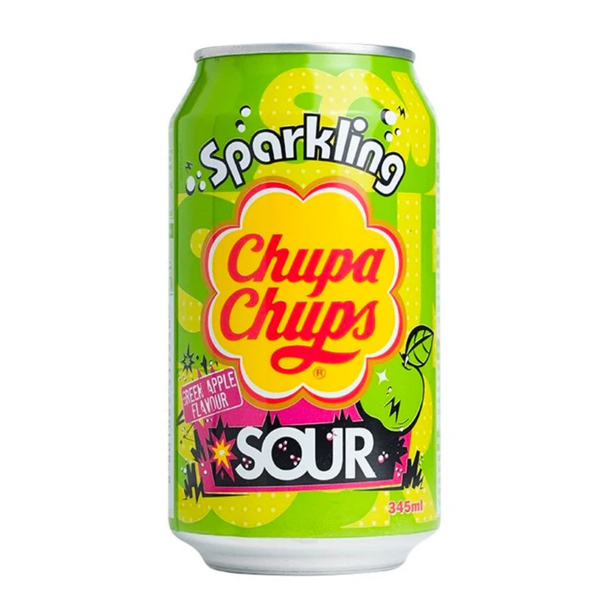 Chupa Chups Sour Green Apple Soda - 345ml