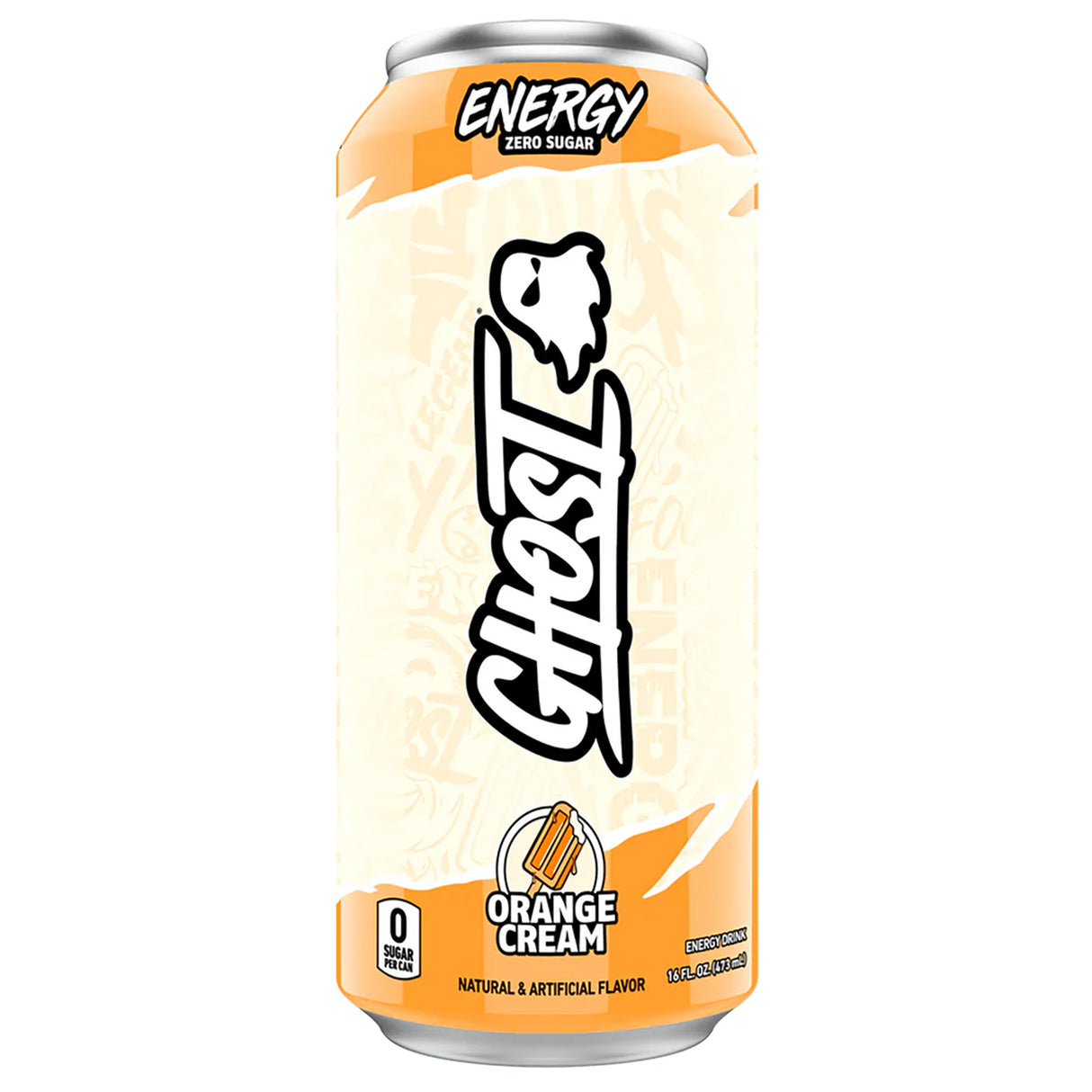 Ghost Energy Drink Orange Cream, Zero Sugars - 473 ml