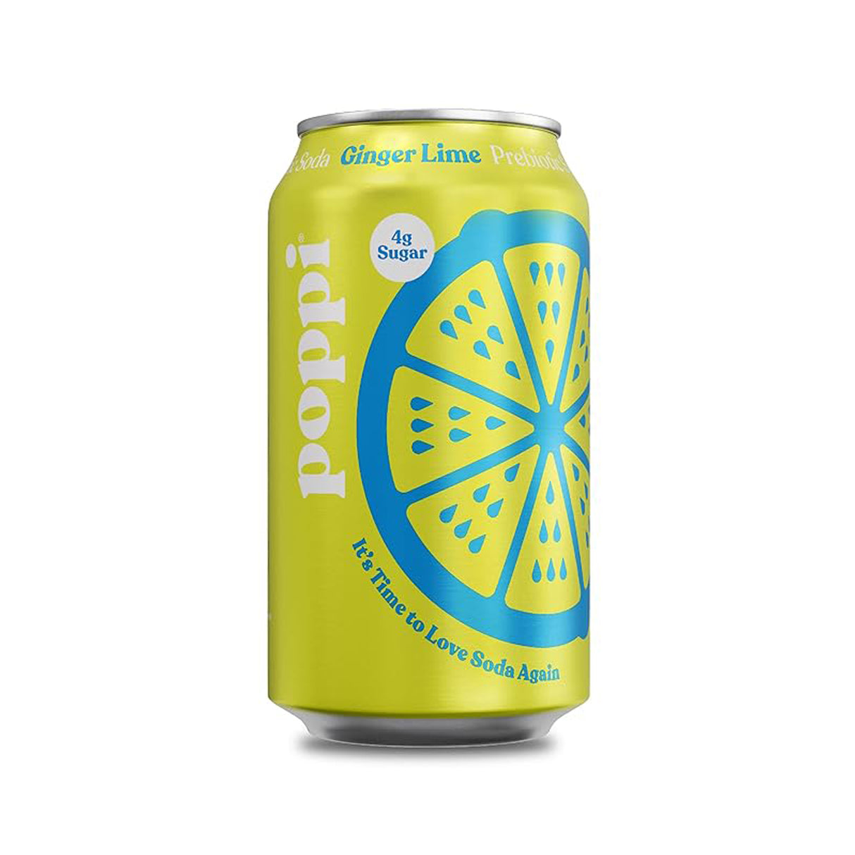 Poppi Ginger Lime Prebiotic Soda (355ml)