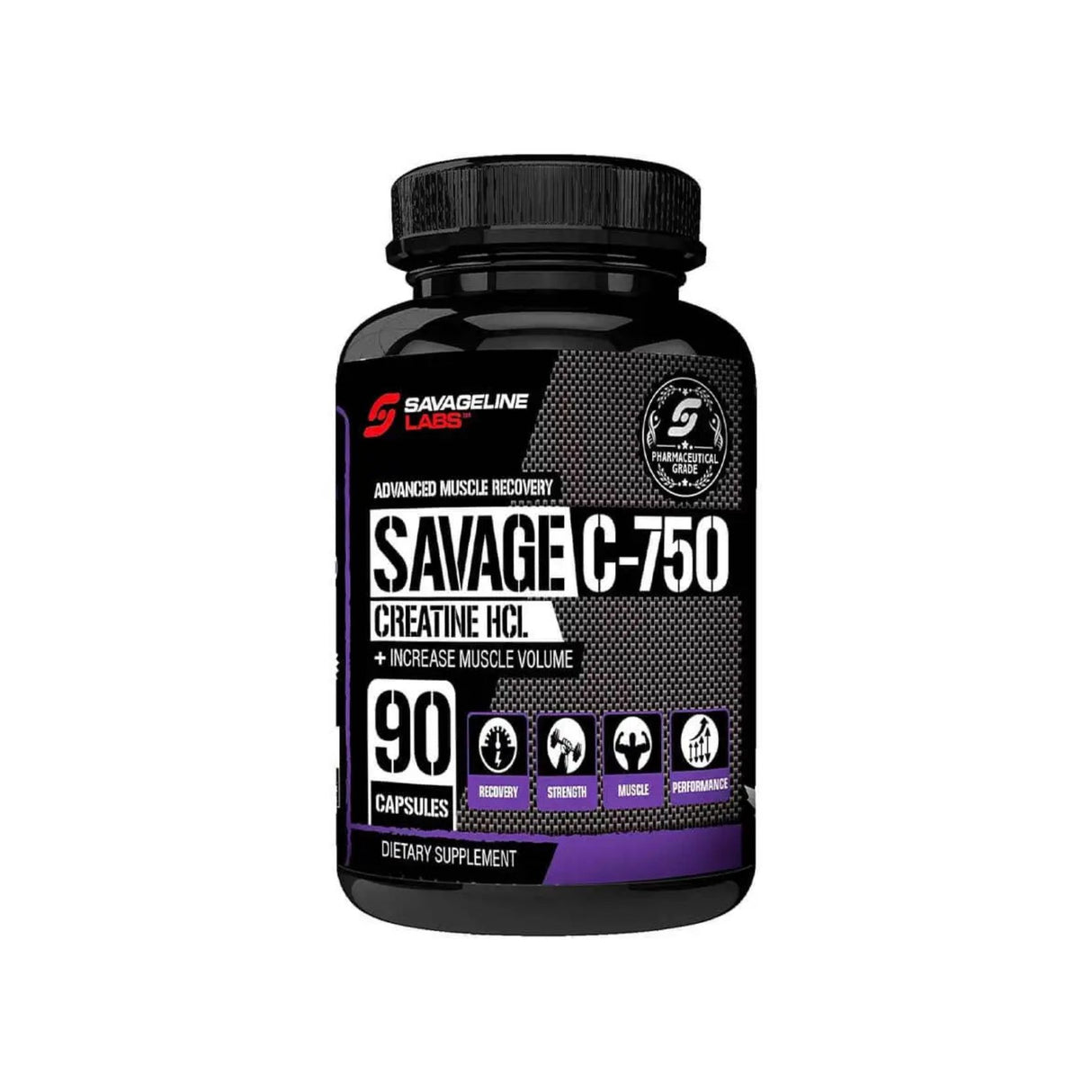 Savageline Labs C-750 Creatine HCl – 90 Capsules