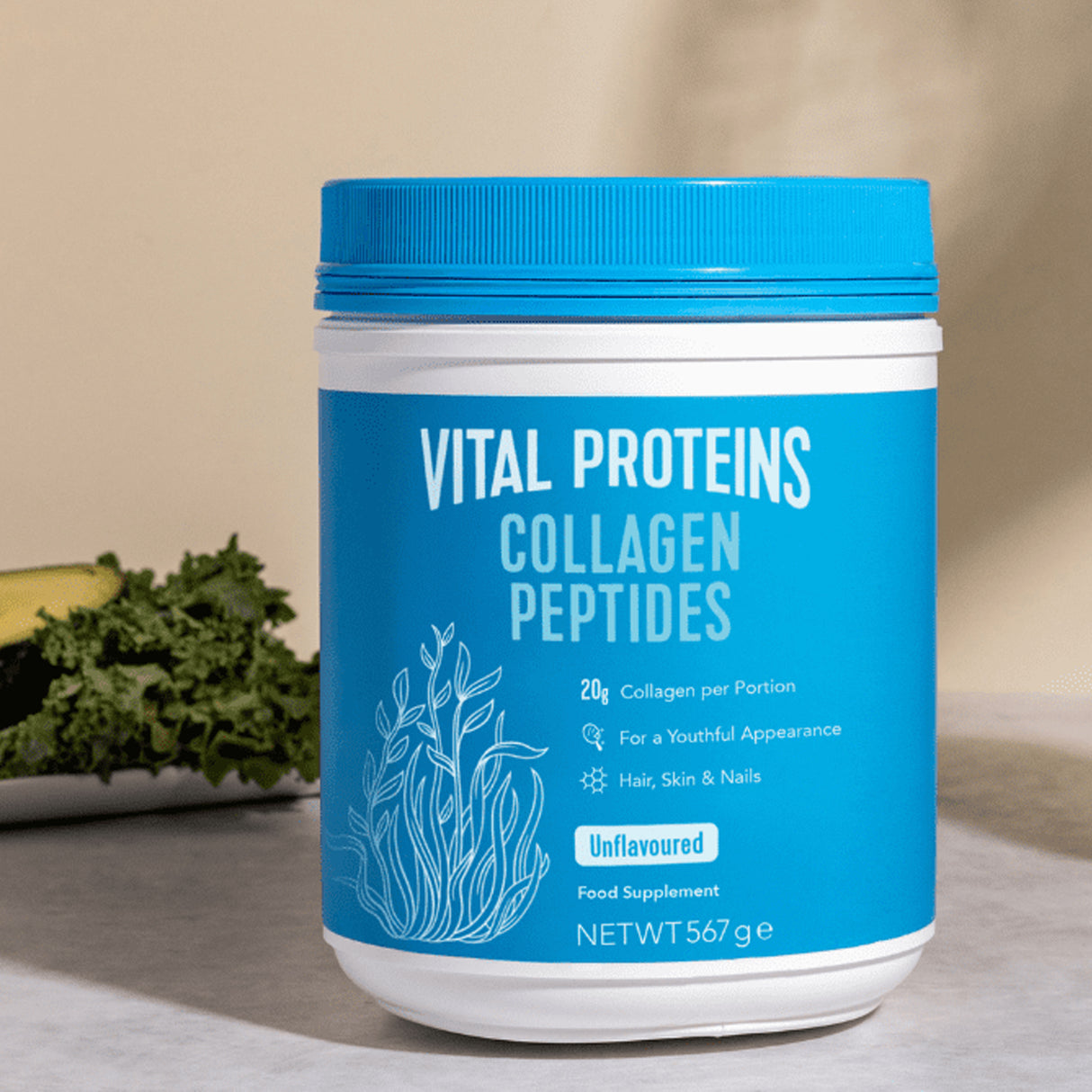 Vital Proteins Collagen Peptides Unflavored Powder for Hair, Skin & Nails 567g