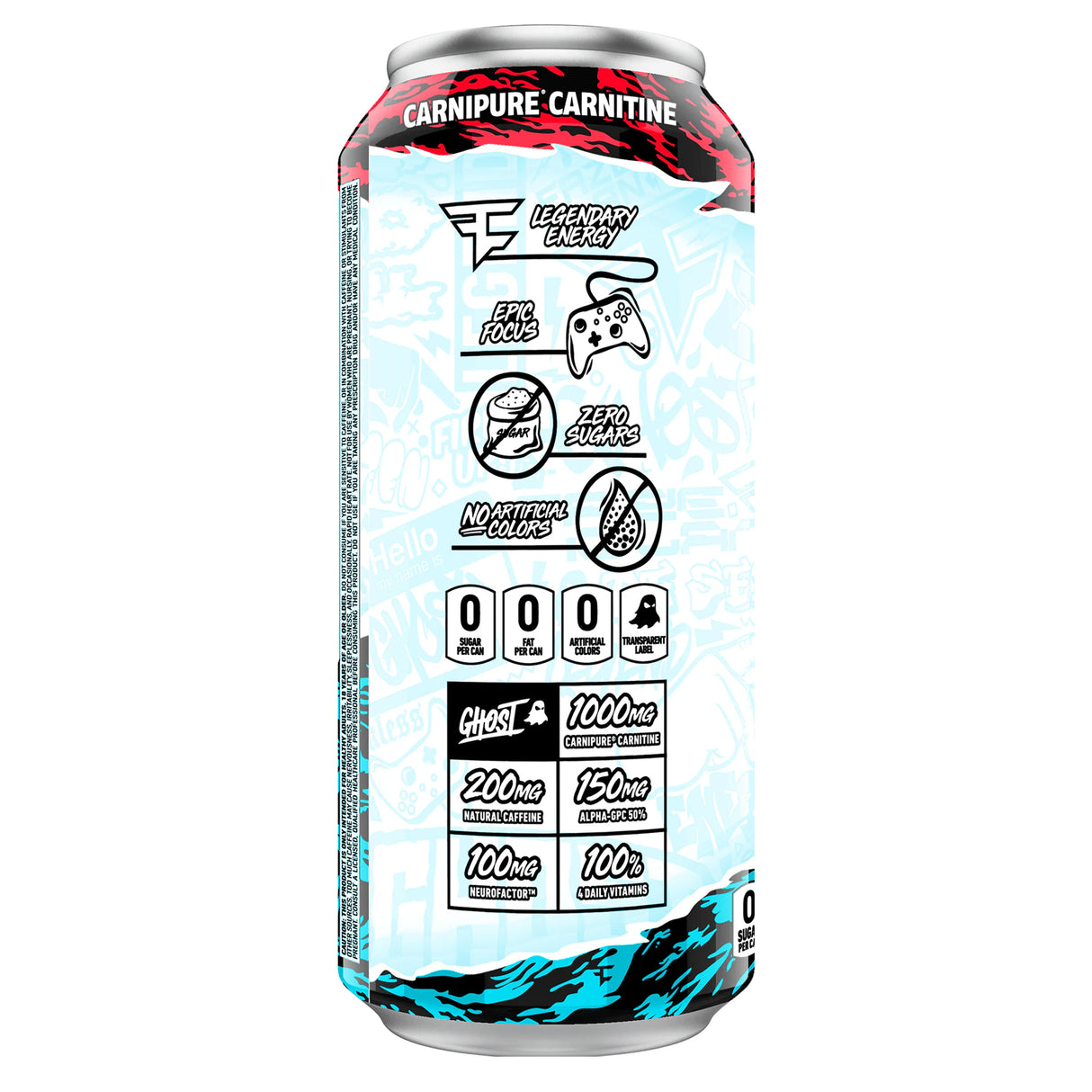 Ghost Energy Drink Faze Pop, Zero Sugars - 473 ml