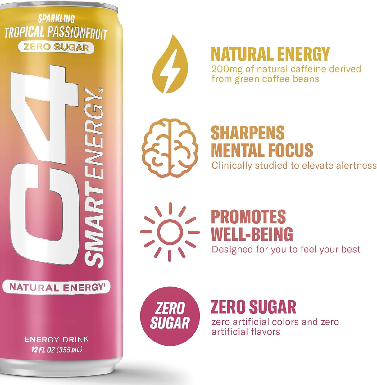 Cellucor C4 Smart Energy Drink – Tropical Passionfruit 355ml