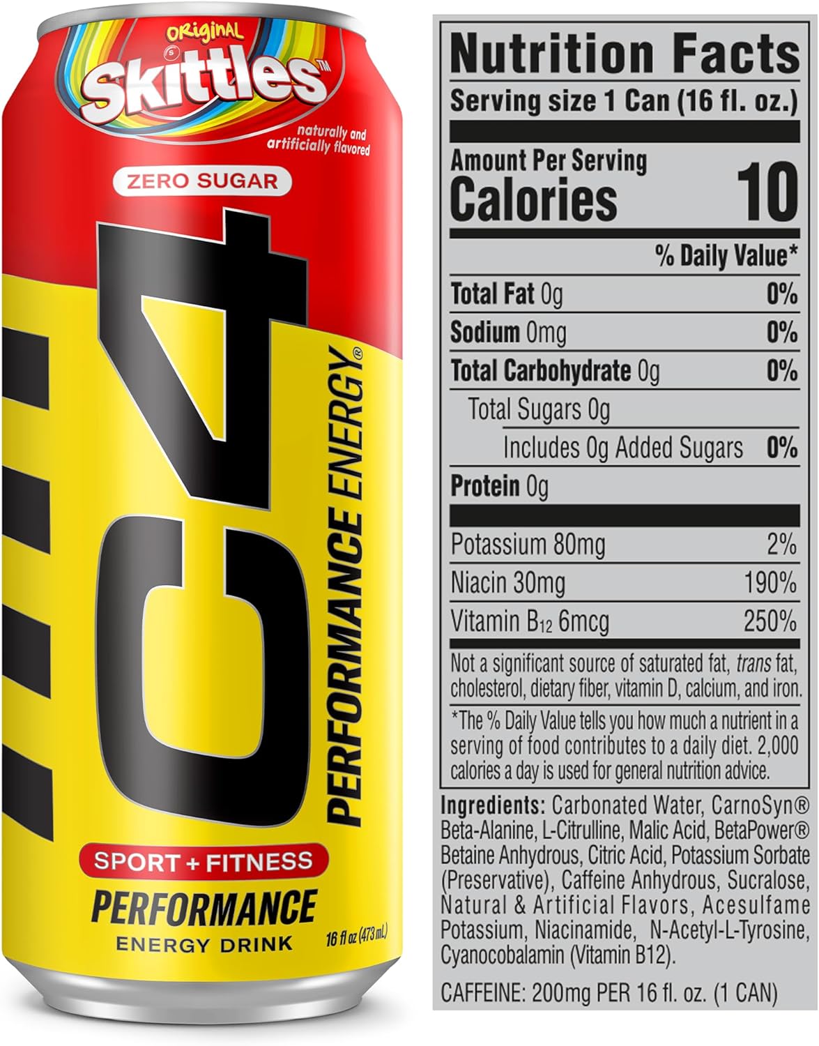 Cellucor C4 Performance Energy Drink Skittles 473ml