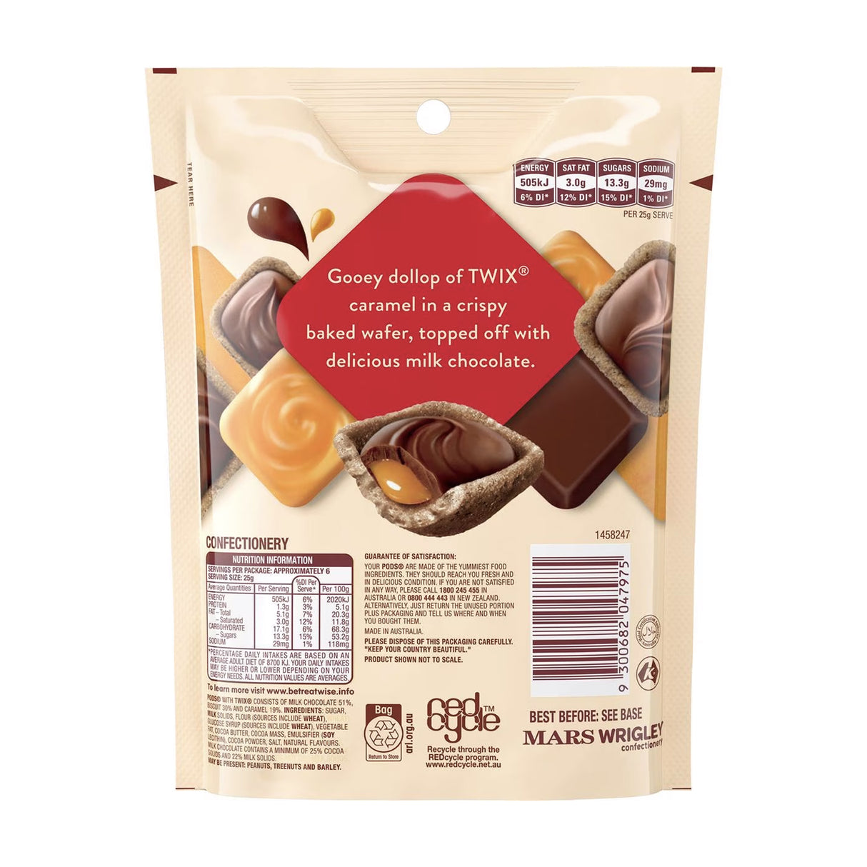 Pods Pods Twix Chocolate Snack & Share Bag 160g