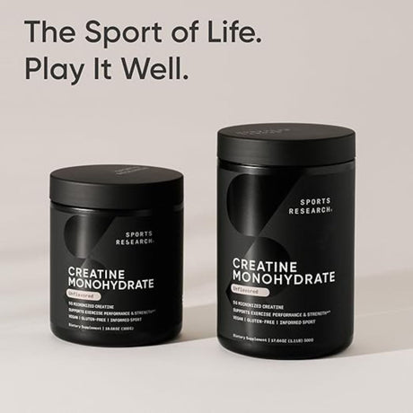 Sports Research Creatine Monohydrate 60 Servings – 300g