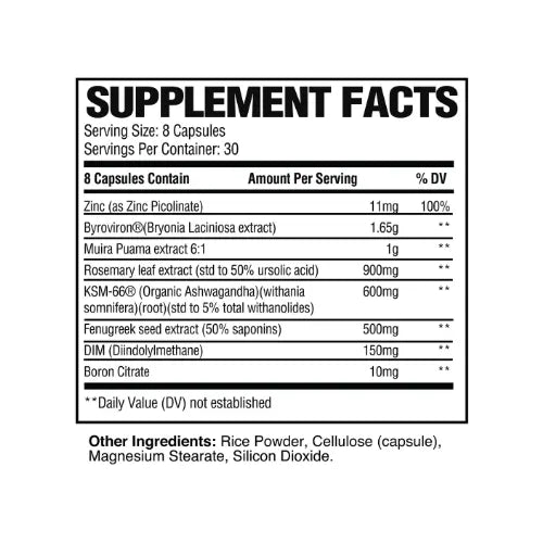 Raw Nutrition - Test - Natural Testosterone Support 240 Caps