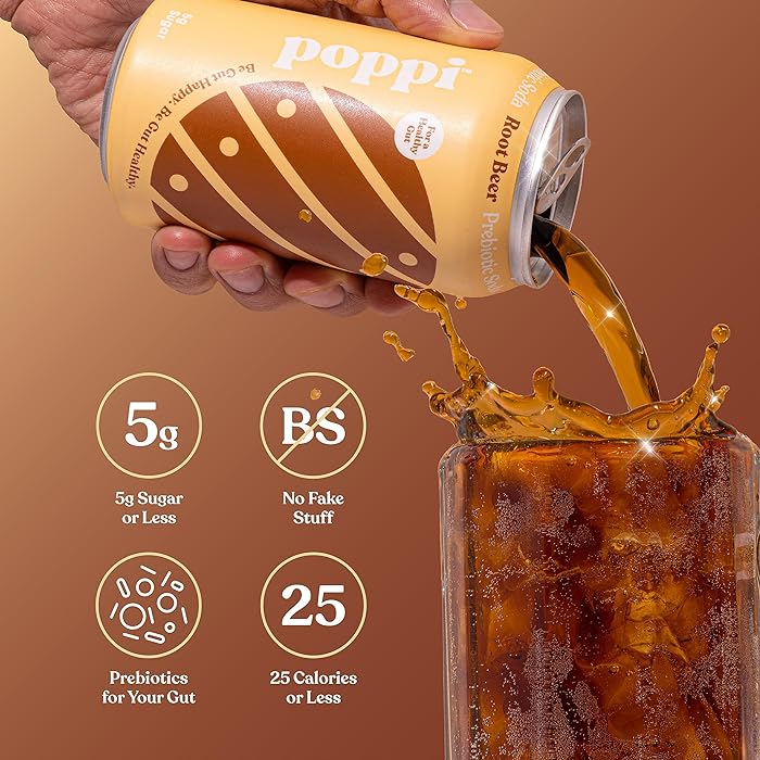 Poppi Root Beer Prebiotic Soda (355ml)