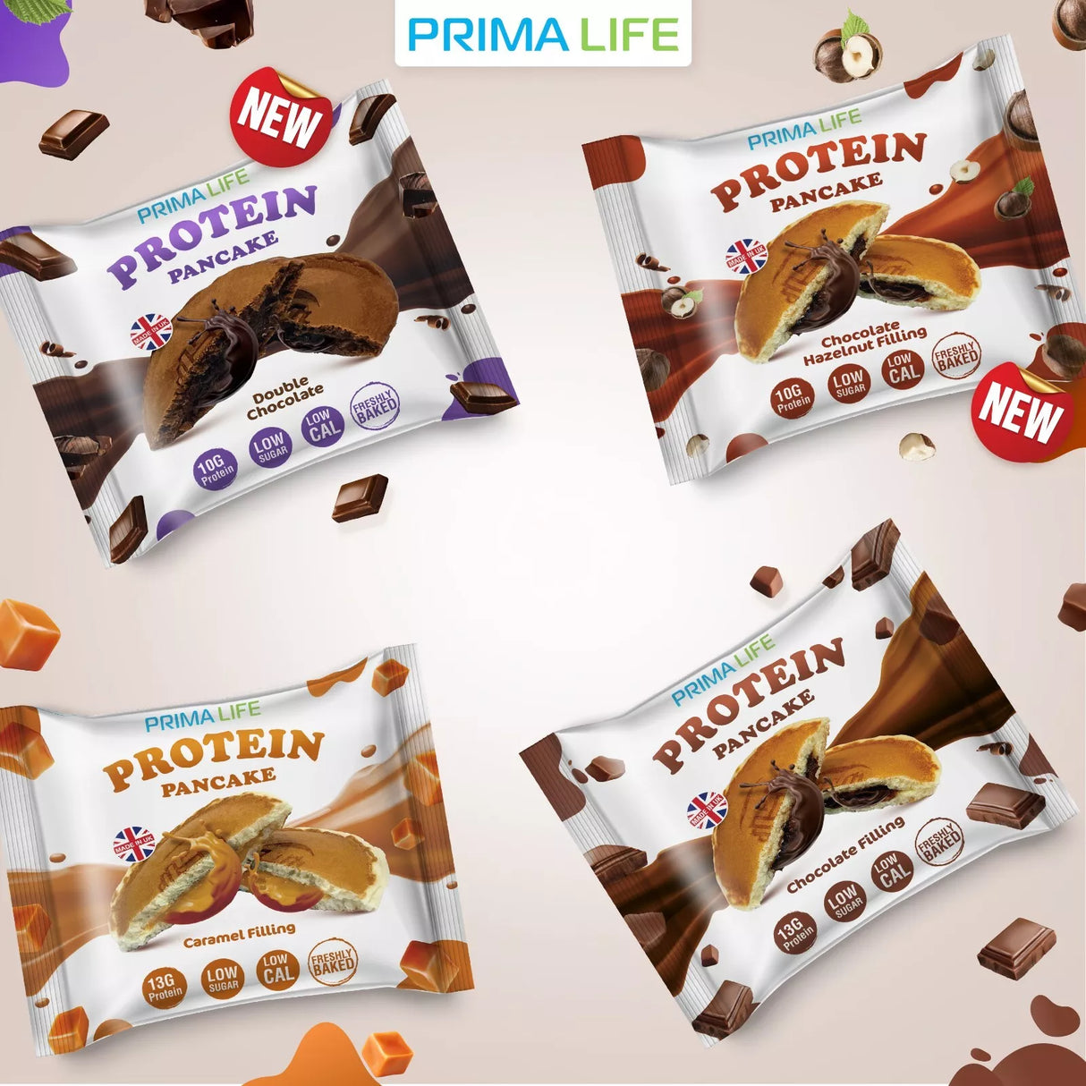 Prima Life Chocolate Hazelnut Filling Protein Pancake (55g)