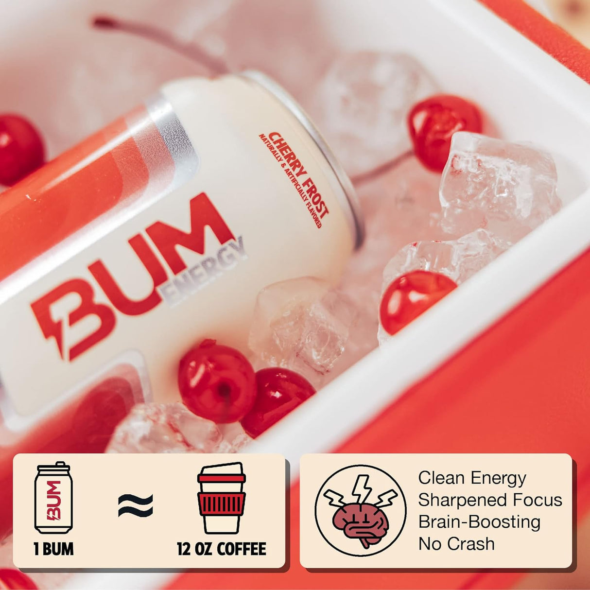 Raw Nutrition Bum Energy Drink - Cherry Frost