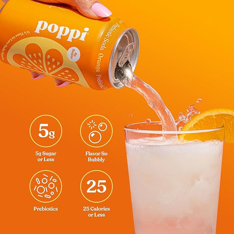 Poppi Orange Prebiotic Soda (355ml)