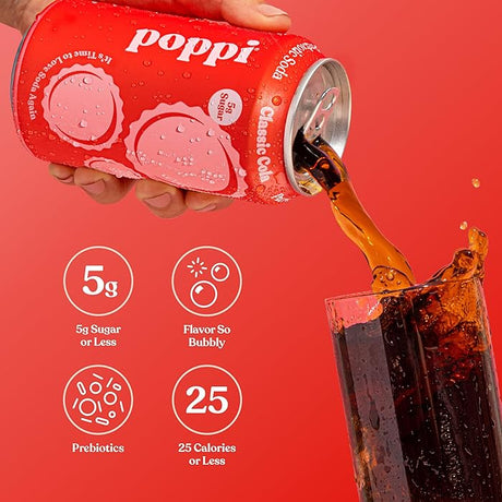 Poppi Classic Cola Prebiotic Soda (355ml)